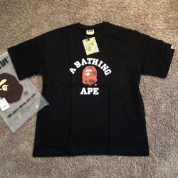 size large n men bape shirt $40