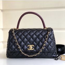 Channel Black Handbag With Dust Bag 