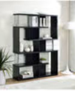 Brand New Bookshelf/Black/Glass