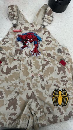 Vintage Spider-Man baby overall shorts