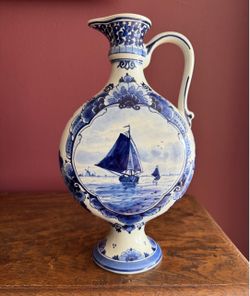 Delft Blue Ceramic Pitcher Jug Royal Delft