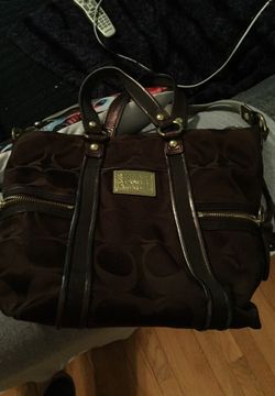 Chocolate colored coach handbag