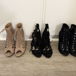 Women’s heels 3 pairs size 9-10