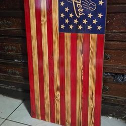 Dodgers  Wood Rustic Wall Hanging Sign