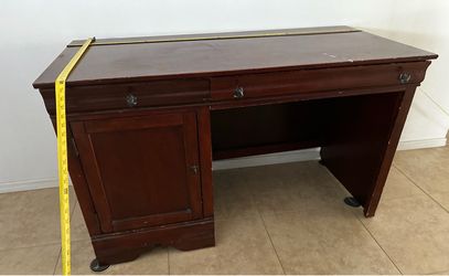 Large Solid Executive Desk 50" Wide x 24" Deep x 30" High- Great Office Piece!