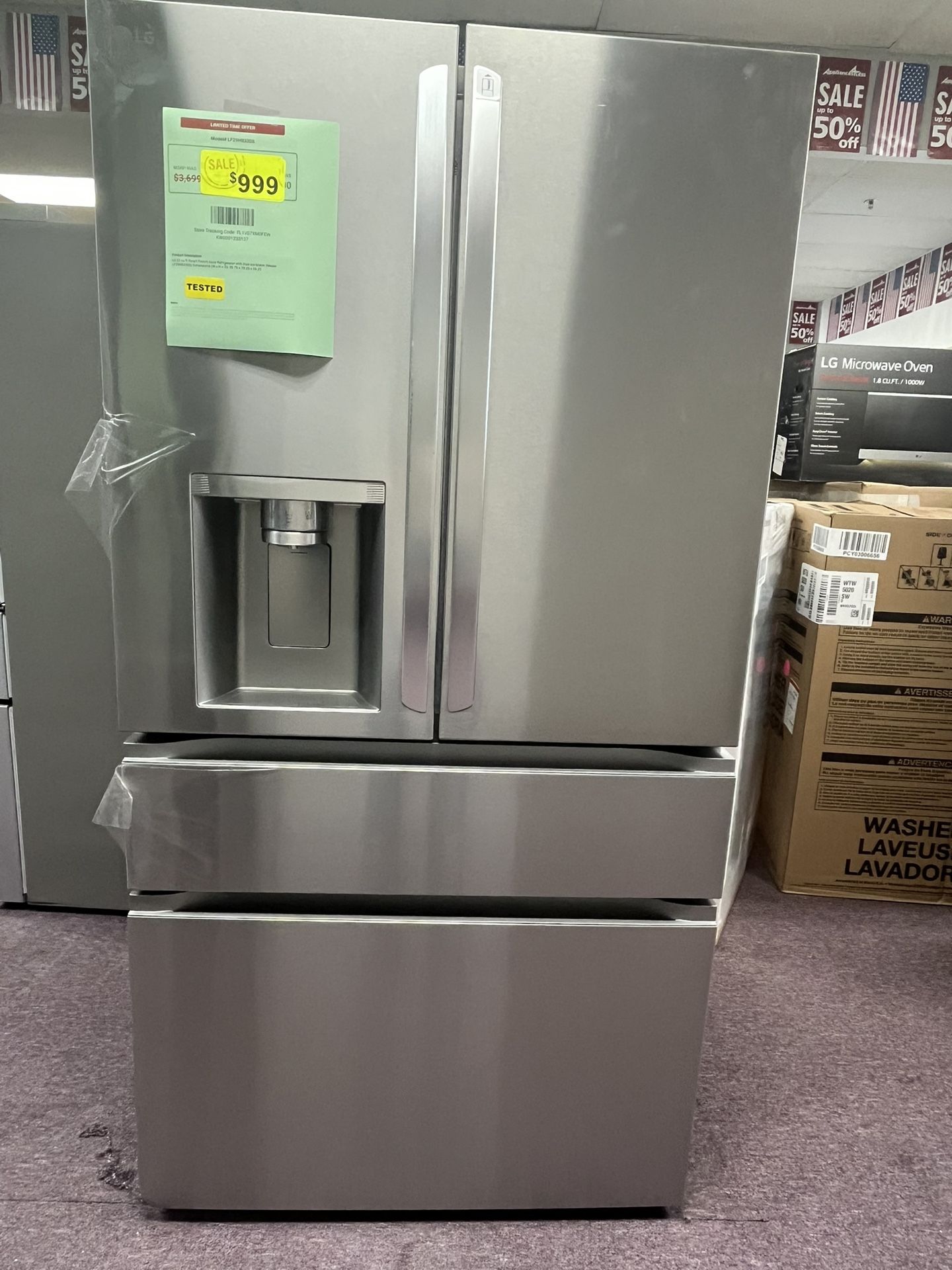 29 cu. ft. SMART Standard Depth MAX French Door Refrigerator with Full Convert Drawer in PrintProof Stainless Steel