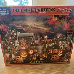 New Halloween White Mountain Puzzle In Wrapper 