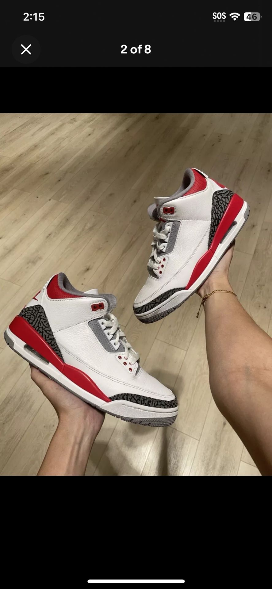 Jordan 3 Fire Red (Preowned) - Size 9