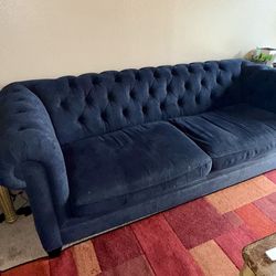 Extra large blue couch