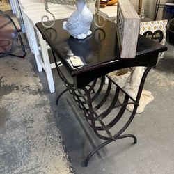 Side Table Iron And Wood
