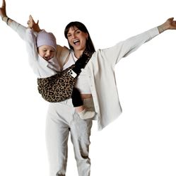 Brand New CzeNano Toddler Carrier | Baby Sling Wrap - Adjustable Premium Cotton - 8 Months To 4 Years - 10-45 Lbs (Brown Leopard)
