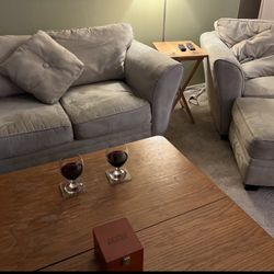 Love Seat, Arm Chair And Ottoman Set -$200