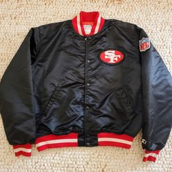 San Francisco 49ers Starter Satin Jackets Size L