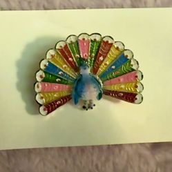Vintage Scatter Pin - Peacock B. - New Out Of Box
