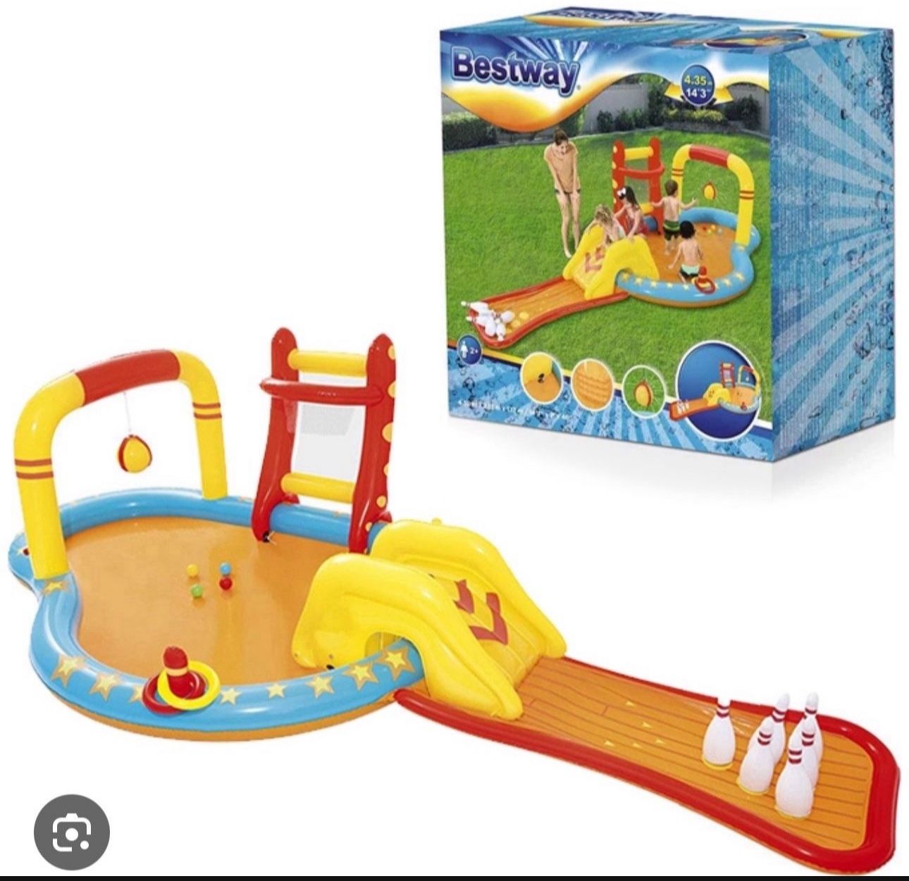 Brand New H2OGO Lil Champ Play Pool Center With Detachable Slide Kids Outdoor Summer Fun Designed to get kids moving grooving and out of the house