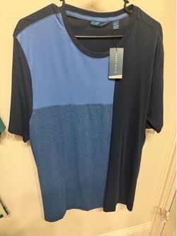 Perry Ellis Men’s Blue Casual Shirt size XXL Tall New