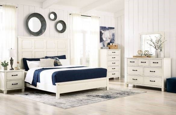 ✫✫ White 6PC.-Dresser Mirror Queen Panel Bed/ 2 Nightstand / Delivery Available-✫✫