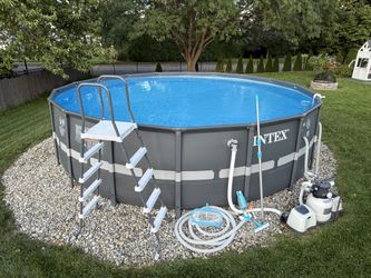 Intex Ultra XTR 18' Round Pool – Complete Setup w/ Saltwater + Ozone System
