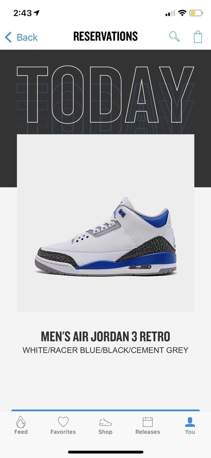 Jordan Retro 3 Racer Blue 2021 