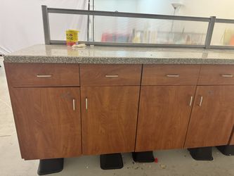 Cabinet and countertop