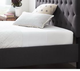 Rest Haven Nampa Upholstered Bed with Drawers,,Charcoal
