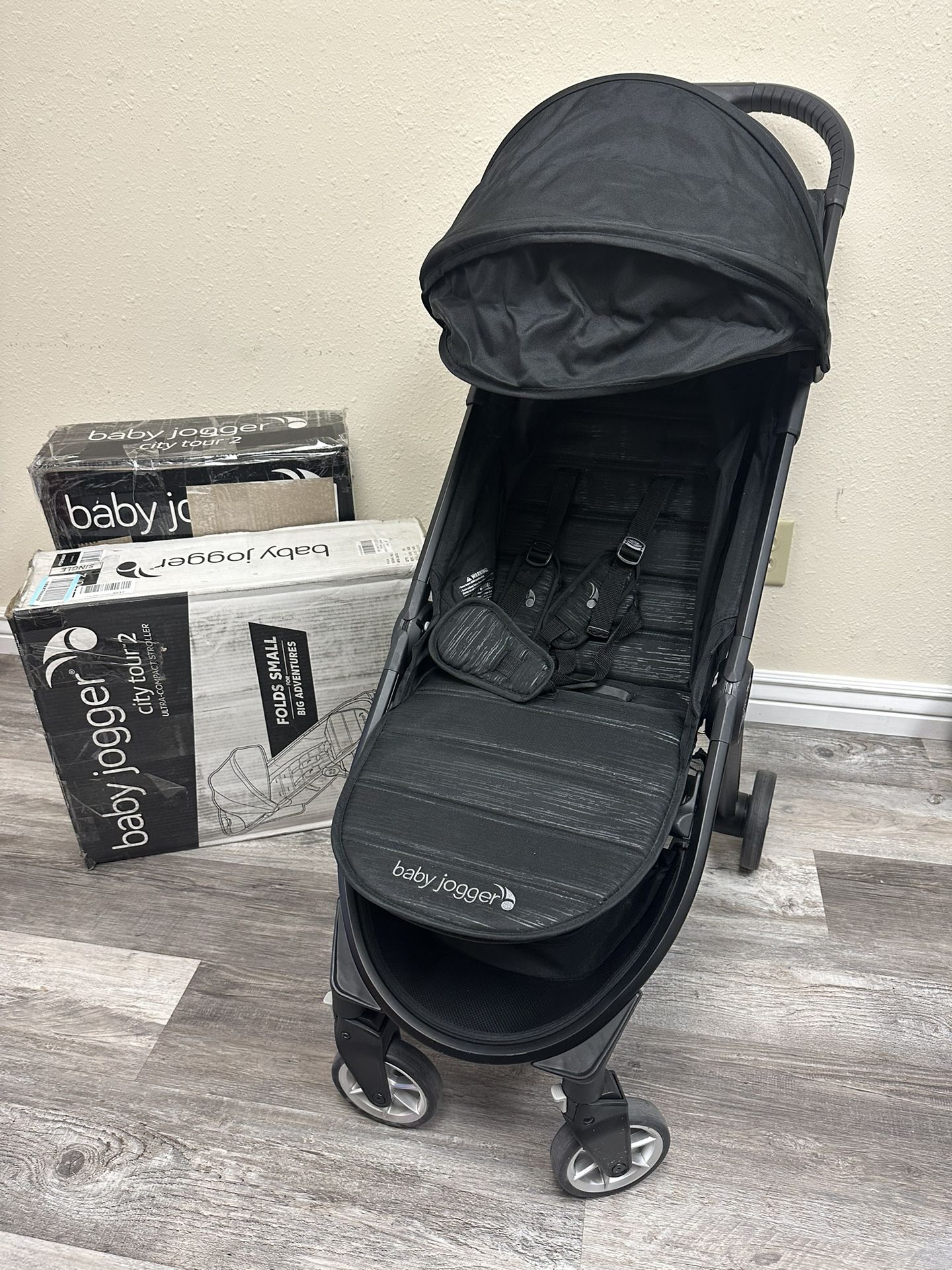 New! Baby Jogger City Tour 2 Ultra-Compact Travel Stroller, Jet