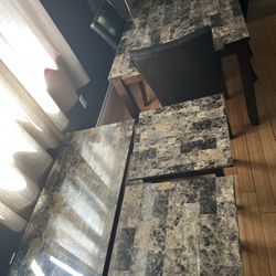 5pc Marble Dining Set + 3pc Coffee/End Table Set – $300 OBO