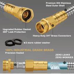Stainless Steel Garden Hose: 100FT