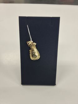 MoneyBag Charm Pendant, 10k, 2.2grams