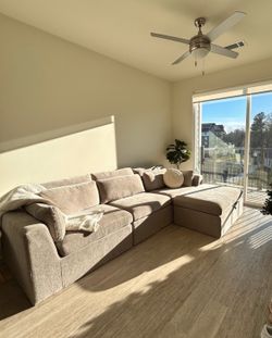 World Market Emmett Gray 4-Piece Modular Couch