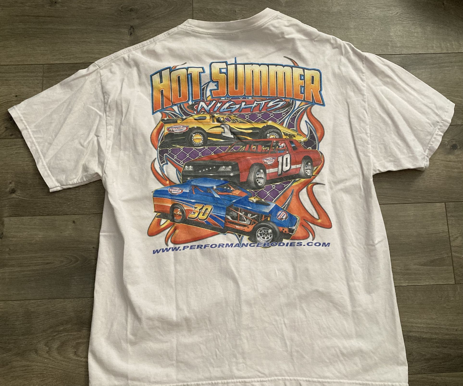 Hot Rod T-shirt Large 90s 00s Y2k Racing Race-car Racer Hot Summer Nights Tee