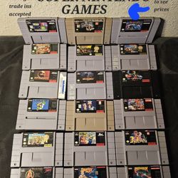 SNES SUPER NINTENDO GAMES SELL OR TRADE