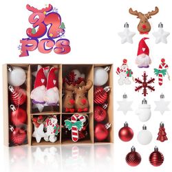 32pcs Christmas Ornaments Gnome Head Reindeer Christmas Decoration 