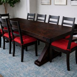 Custom Designed Farmhouse Dining Tables. 