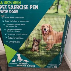 Vibrant Life 36 Inch Pet Exercise Pen With Door