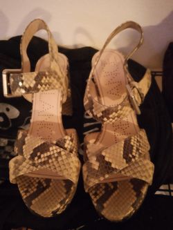 Faux Snake Skin Heels