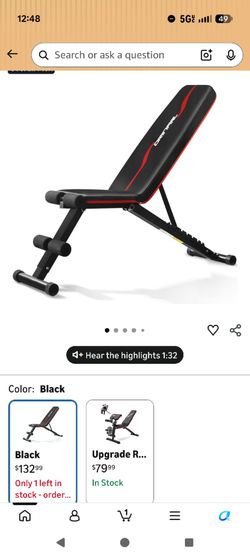 Weight Bench Adjustable for Bench Press etc.