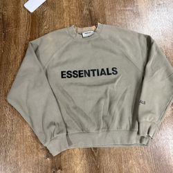 Khaki and black Fear of God Essentials sweatshirt size XS  Has stain 