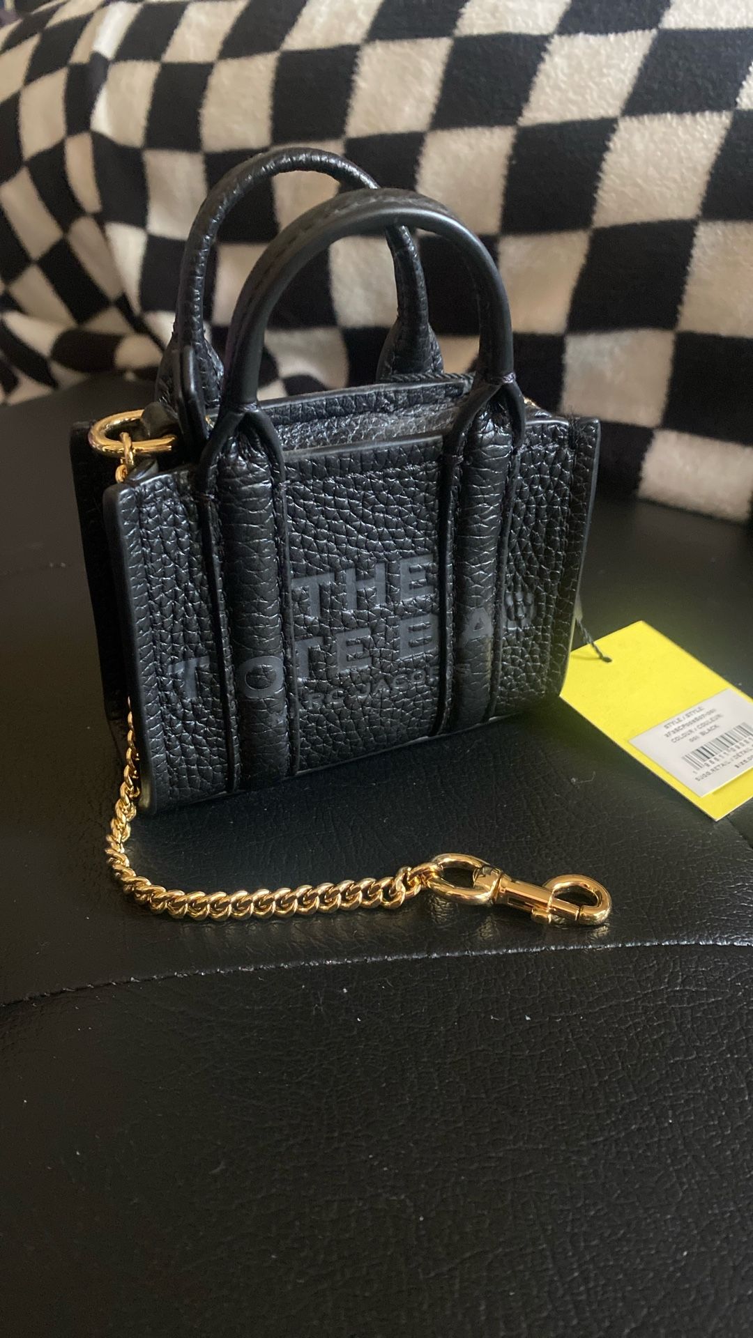 Marc Jacobs Black Nano Tote Bag Charm $70