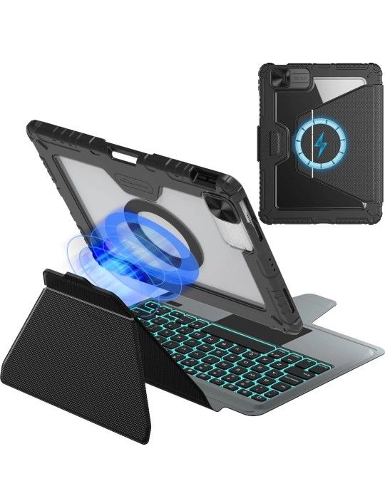 Nillkin Detachable Keyboard Case For iPad Pro 11 inch (M4, 2024), Touchpad Ba...