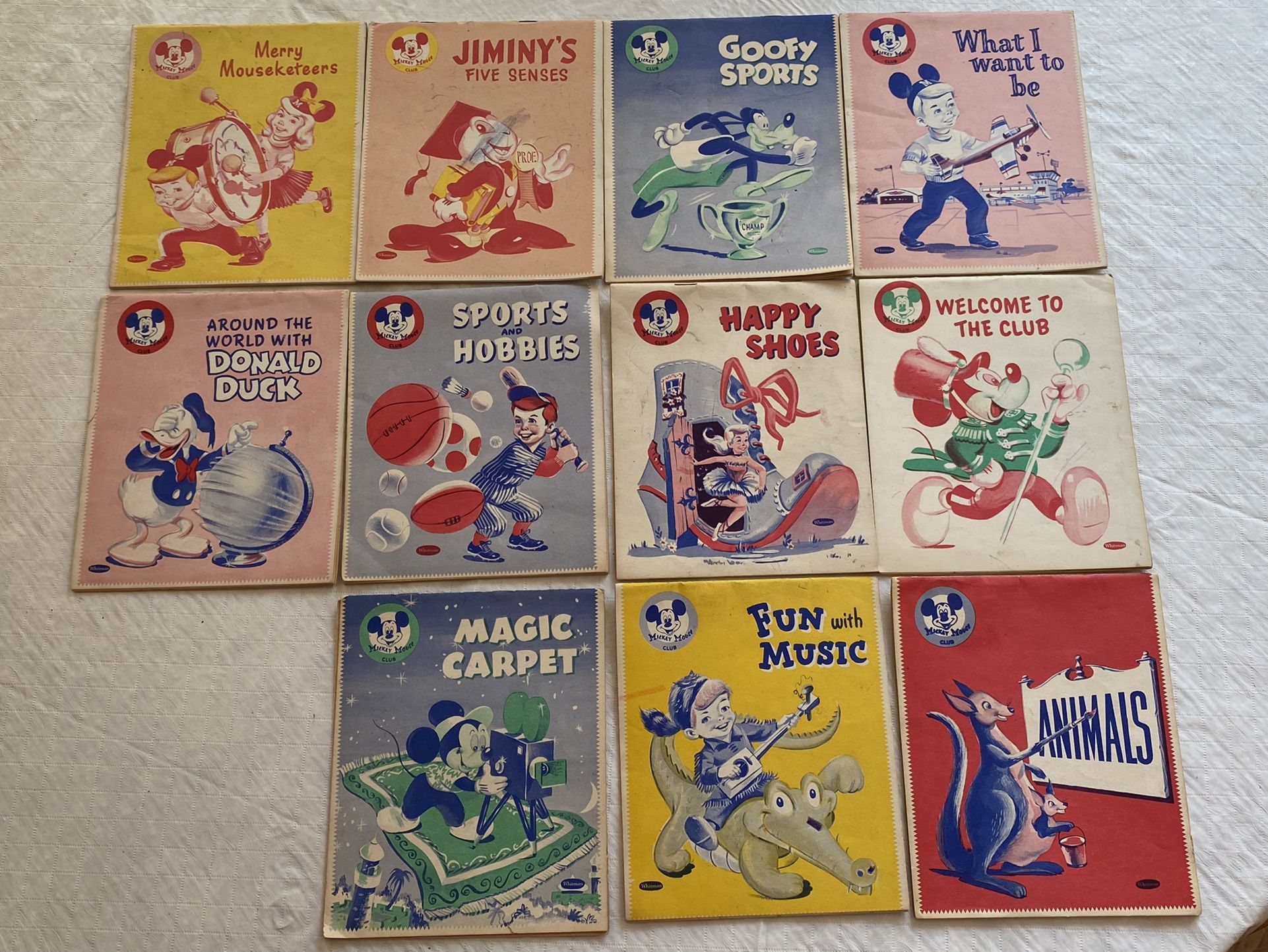 Vintage Mickey Mouse Club Coloring Books