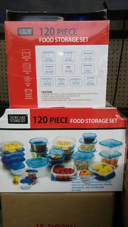 120pcs food storage containers bpa free
