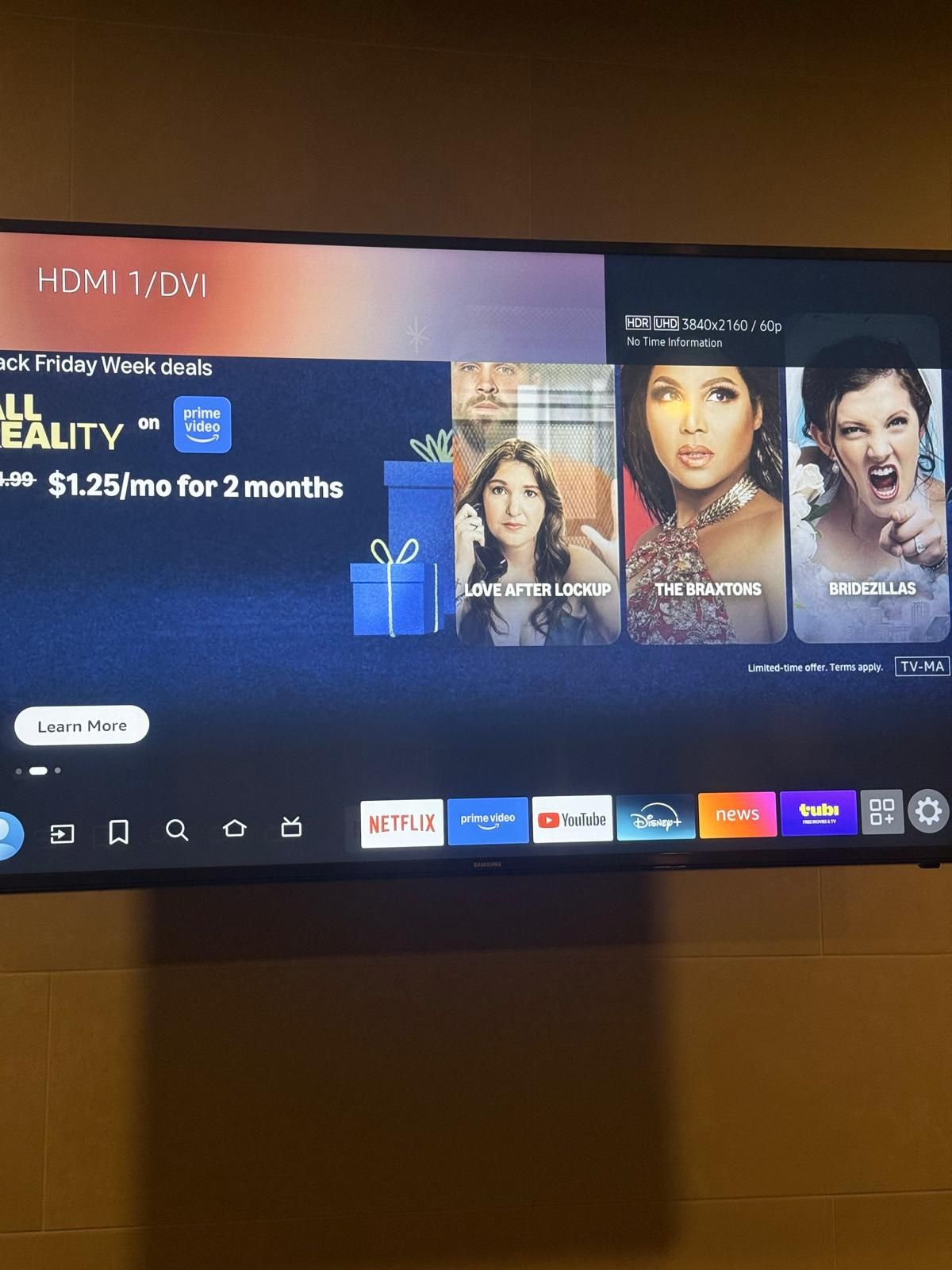 Free: Samsung 55 inch TV 4K + Firetv cube