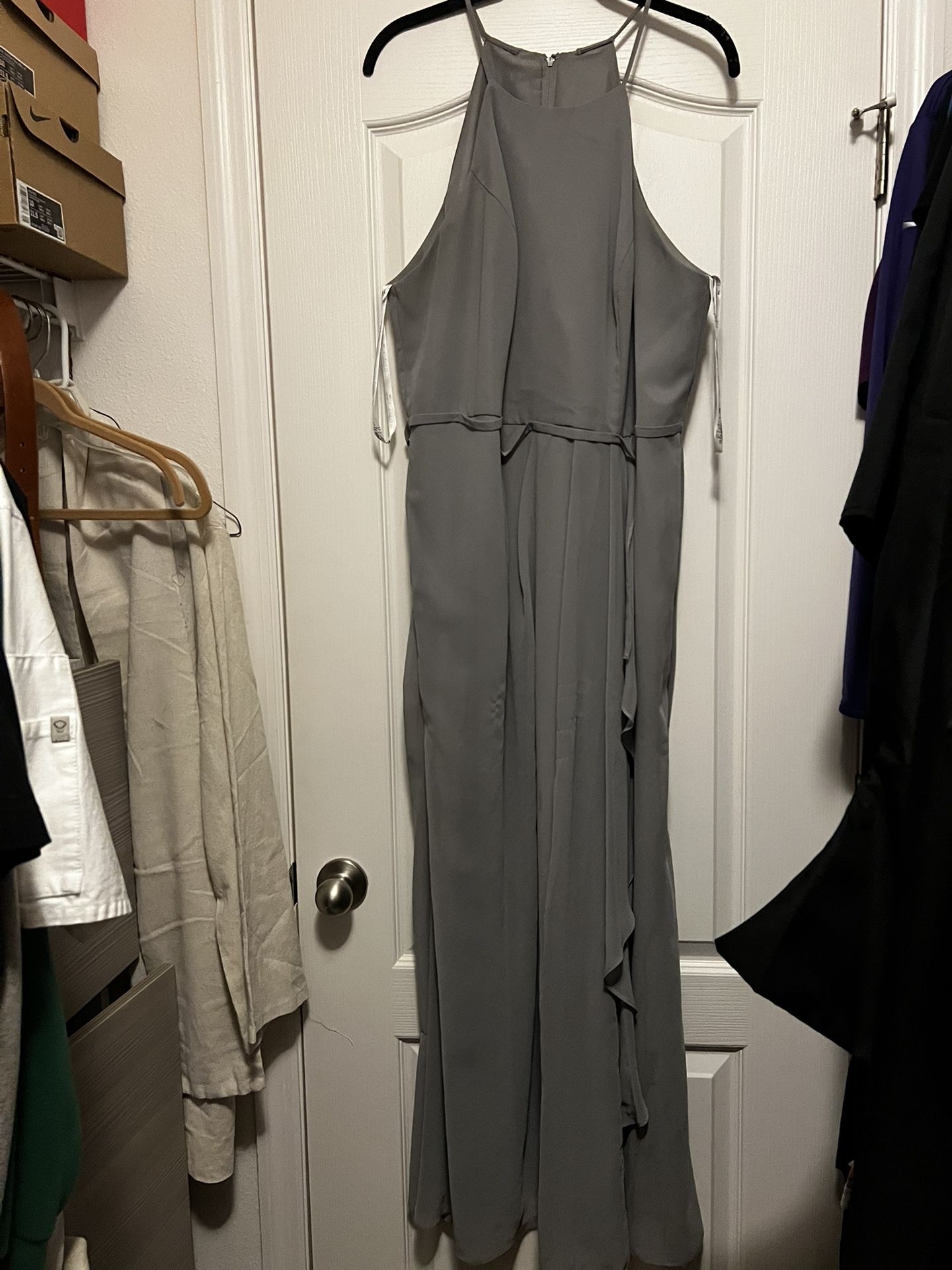Grey David’s Bridal Bridesmaid Dress