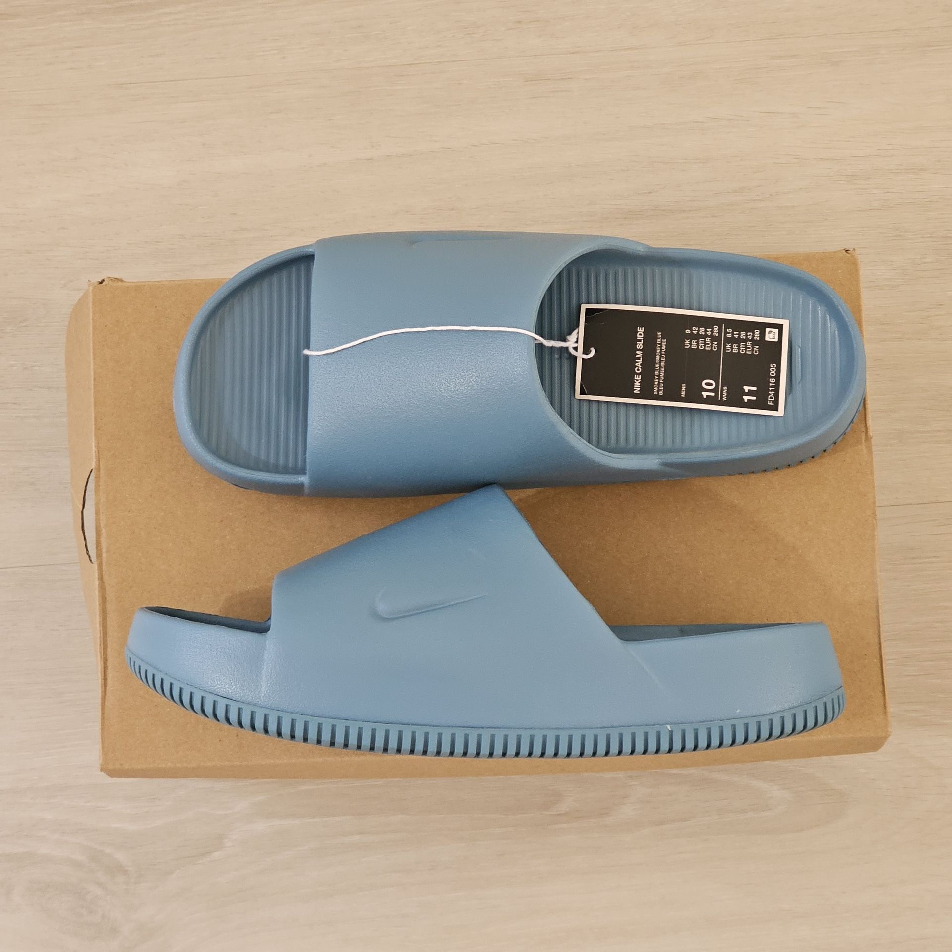 Nike Calm Slide Men\'s Size 11 Smokey Blue/Smokey Blue FD4116-005 NIKE CALM SLIDE Smokey Blue Men main image 3