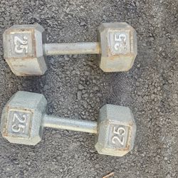 Pair Of Dumbbells 25lbs 
