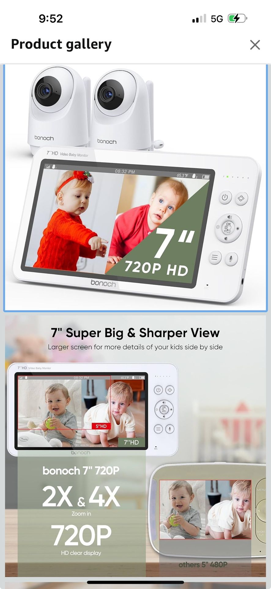 Baby Monitor W/ 2 Cameras BRAND NEW