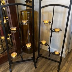 Black Wrought Iron Candle Holders