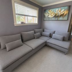 IKEA SÖDERHAMN Modular Sectional Sofa – Gray – Excellent Condition