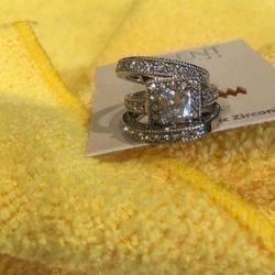 3 pc set cubic zirconia ring, $10